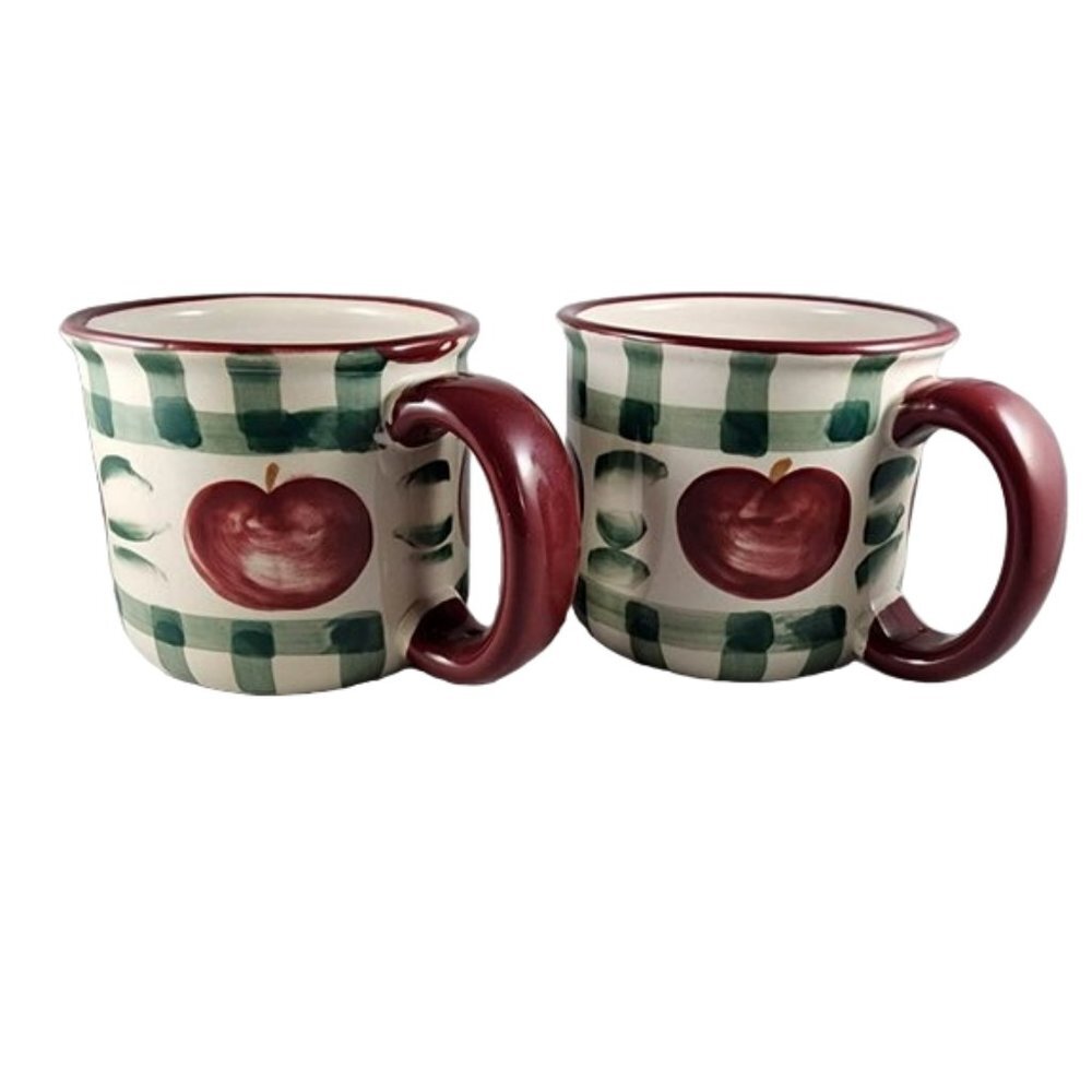EUC Nantucket Apple Mugs (Set of 2)